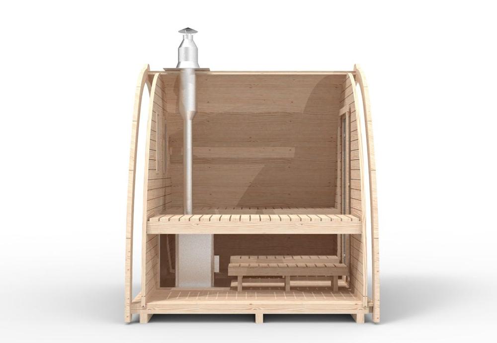 Sauna Pod 2,4 m x 3,0 m – Thermoholz