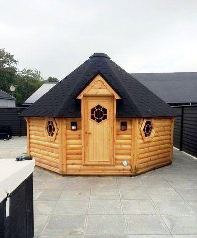 Grillkota 16,5 m² mit Sauna in 2,5 m Anbau
