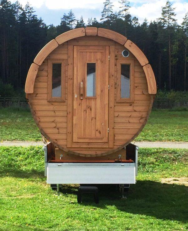 Saunafass 2,4 m/Ø 2,27 m – Thermoholz
