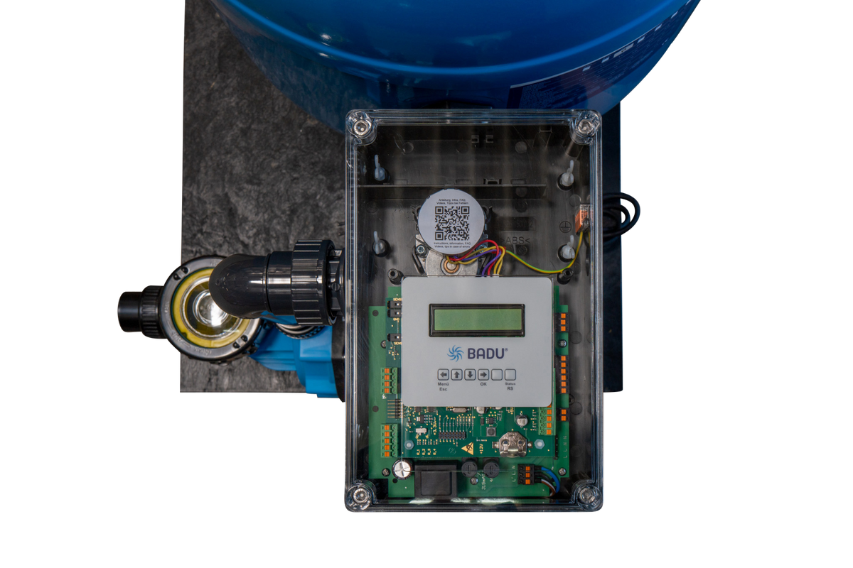 Sandfilteranlage GFK Atlantica Ø 620 mm mit Rückspülautomatik BADU OmniTronic & BADU Alpha ECO Soft Poolpumpe