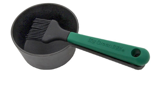 Big Green Egg Soßentopf aus Gusseisen mit Streichpinsel – Original Herstelleraufnahme 1 von 6, Artikel 127822