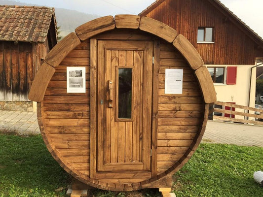 Saunafass 1,7 m/Ø 1,97 m – Thermoholz