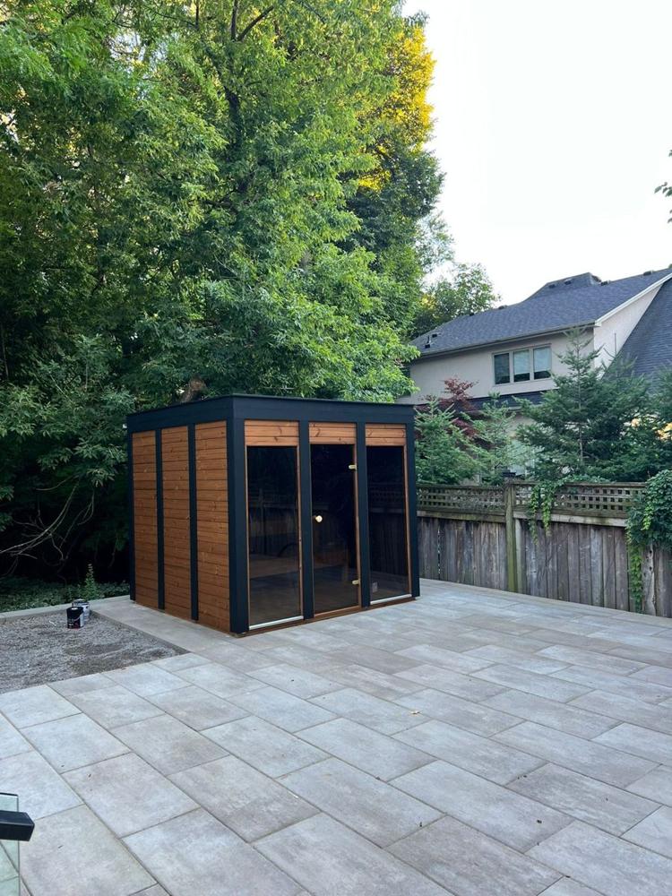 Eco Modern Sauna  aus KieferHolz 2,4x2,4 m