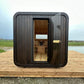 quadratisch Sauna Comfort aus Thermoholz 3.0 x 2.3 m