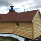 Grillkota 9,2 m² mit Sauna in 2,5 m Anbau