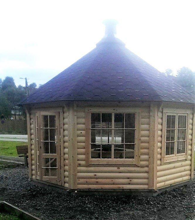 Pavilion 16,5 m² mit 2,5 m Anbau