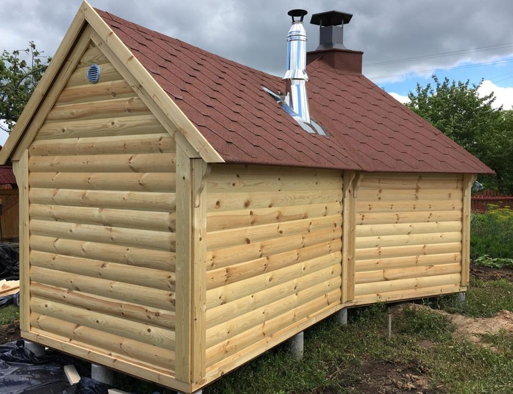 Grillkota 9,2 m² mit Sauna in 2,5 m Anbau