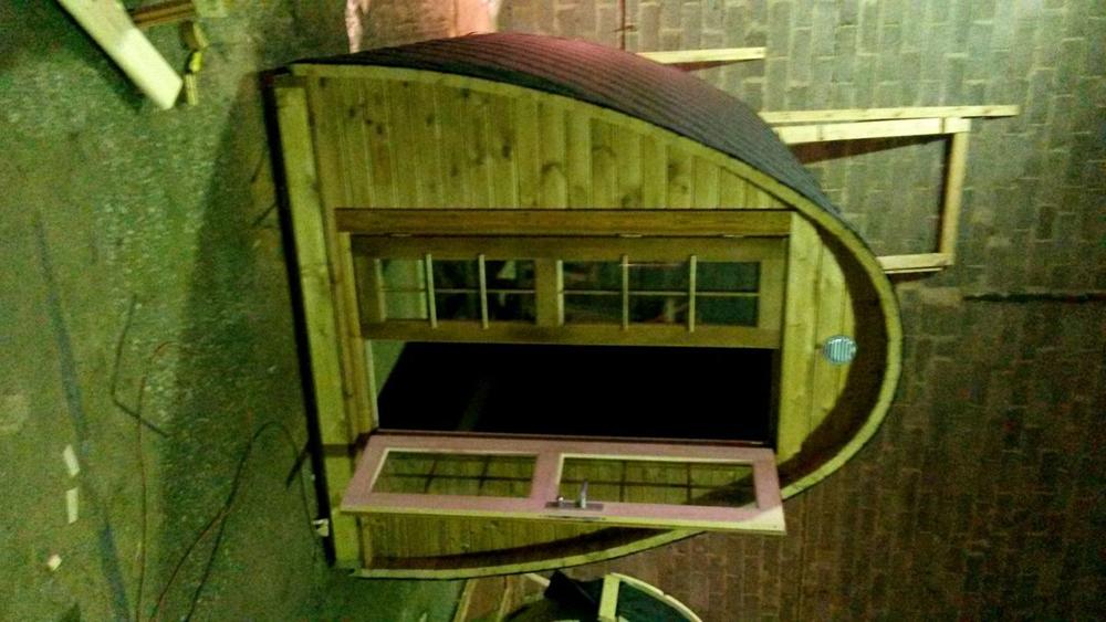 Sauna Pod 2,4 m x 3,5 m – Thermoholz