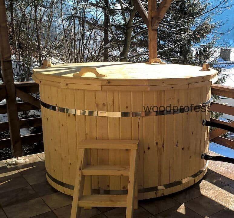 Hot Tub Ø 1,9 m Kiefer mit Innenofen