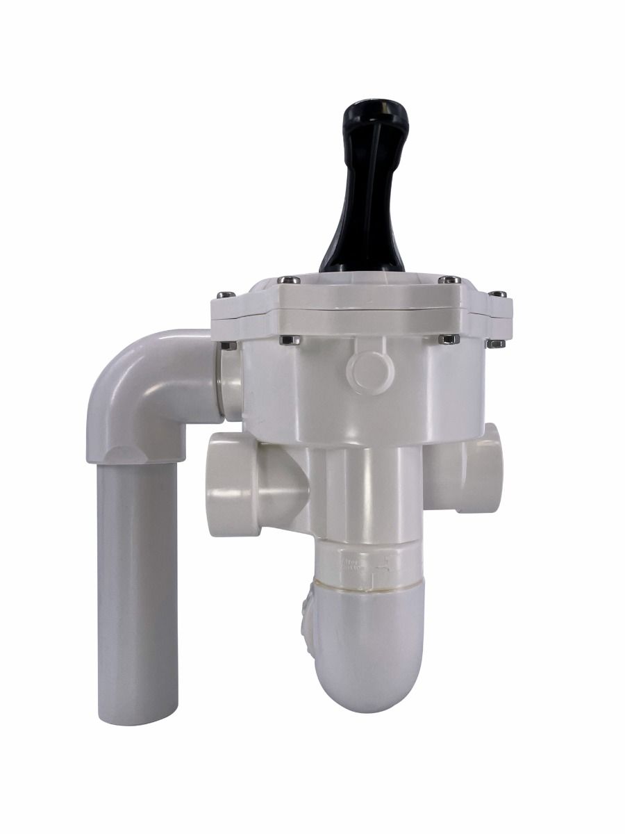 Hawaii 6-Wege Side-Mount-Ventil komplett mit Verrohrung Ventil 1 1/2"