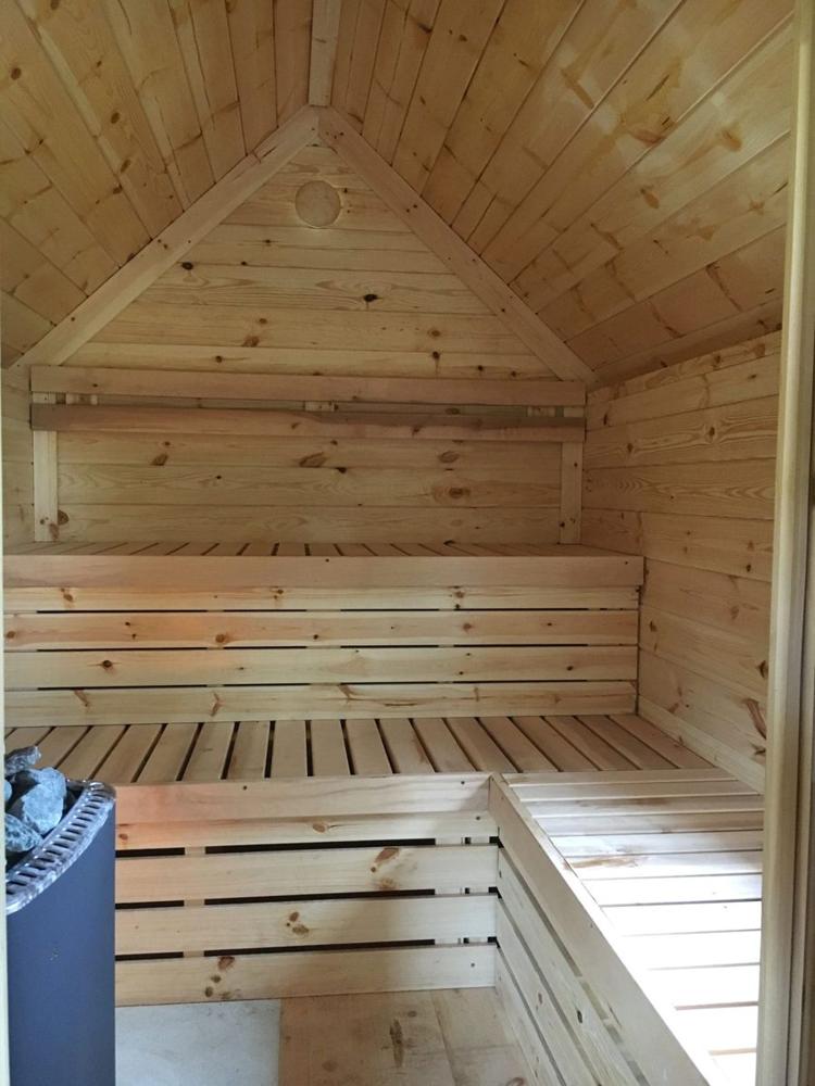 Grillkota 9,2 m² mit Sauna in 2,5 m Anbau