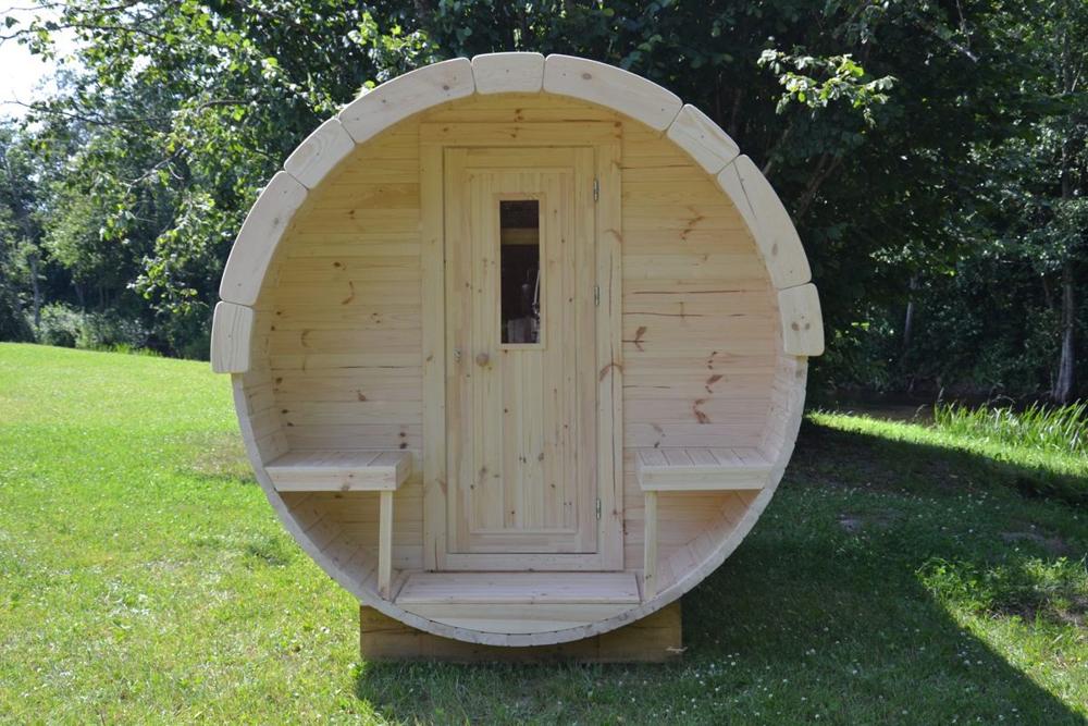 Saunafass 2,4 m/Ø 2,27 m – Fichte