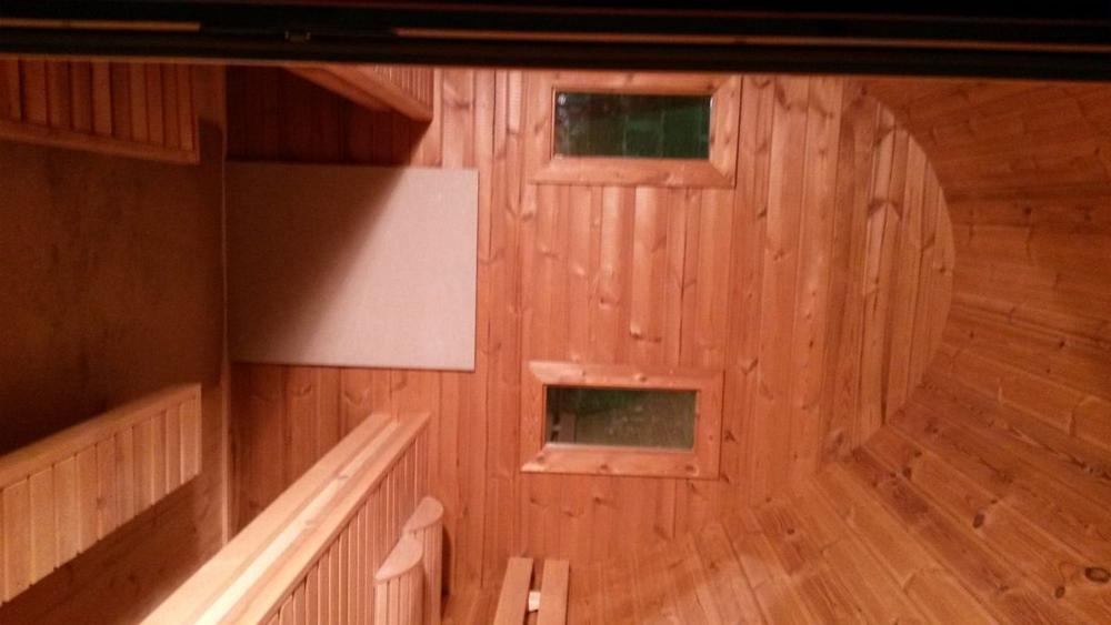Sauna Pod 2,4 m x 3,5 m – Thermoholz