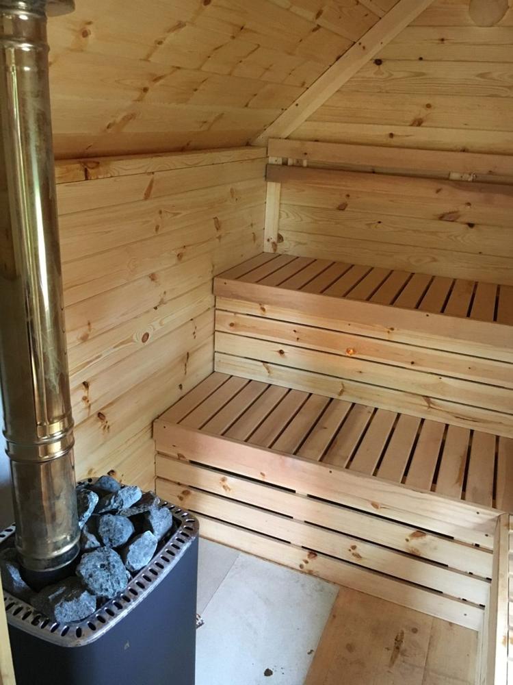Grillkota 9,2 m² mit Sauna in 2,5 m Anbau
