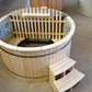 Quadratischer Hot Tub mit Außenofen