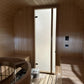 quadratisch Sauna aus Thermoholz 2.3 x 2.3 m