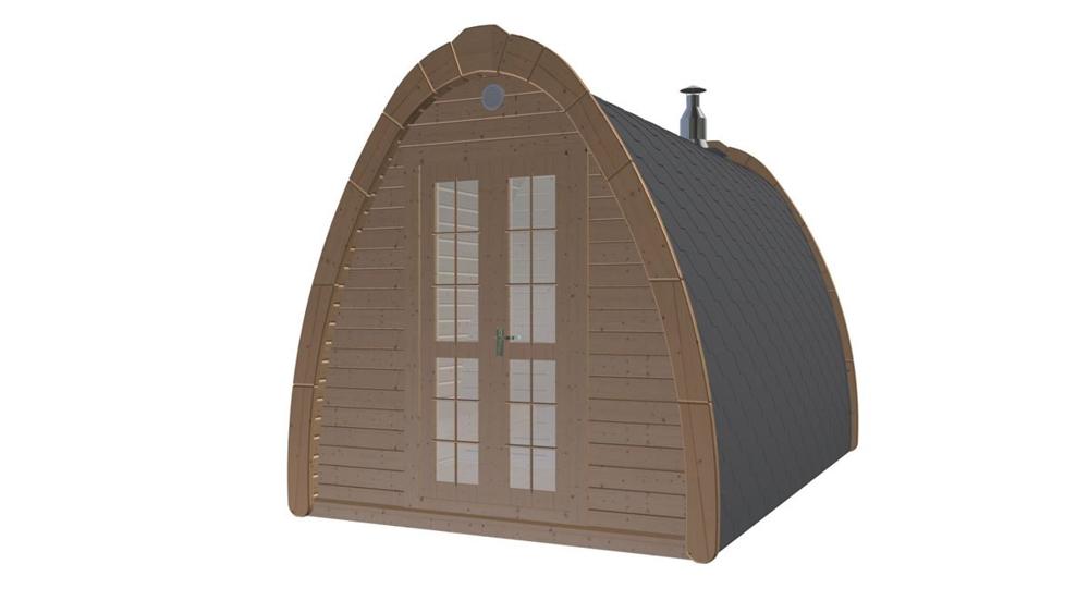Sauna Pod 2,4 m x 4,8 m – Thermoholz