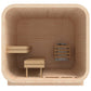 quadratisch Sauna aus KieferHolz 2.3 x 2.3 m