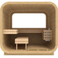 quadratisch Sauna aus KieferHolz 2.3 x 2.3 m