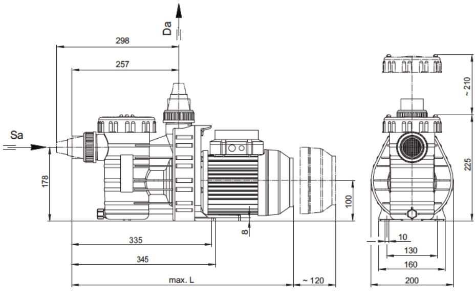 Poolpumpe Aqua Vario Plus OKU