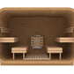 quadratisch Sauna aus Thermoholz 3.0 x 2.3 m