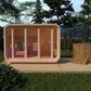 Quadratische Sauna Comfort Kiefer 3,0 x 2,3 m