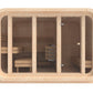quadratisch Sauna Comfort aus KieferHolz          3.0 x 2.3 m
