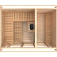 quadratisch Sauna Comfort aus KieferHolz          3.0 x 2.3 m