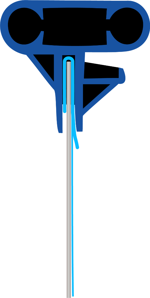 Poolfolie Rund blau Folienstärke 0,6 mm mit Einhängebiese P1
