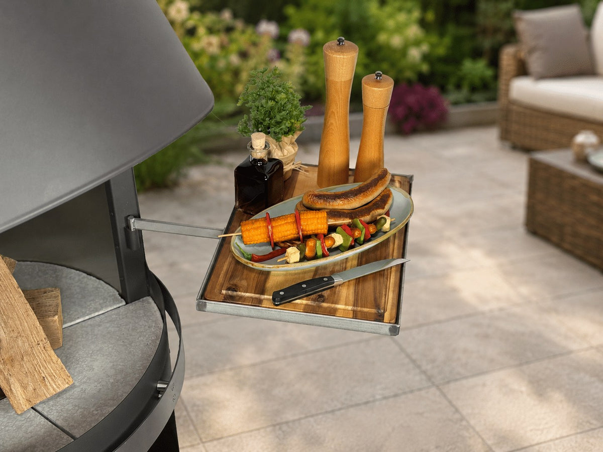 Einhängetisch für Gartenkamin
