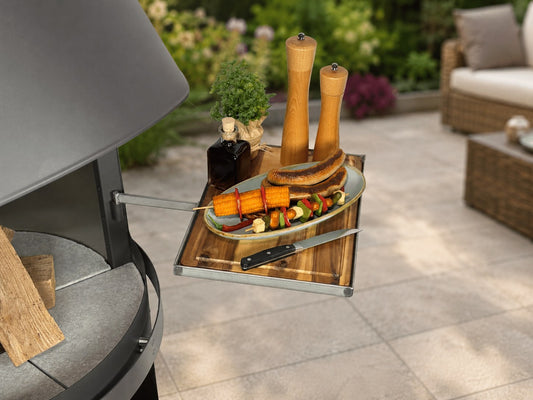 Einhängetisch für Gartenkamin