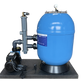 GFK Sandfilteranlage Atlantica Ø 510 mm mit BESGO - Stangenventil 5-Wege | Rückspülventil und BADU Alpha ECO Soft Pumpe