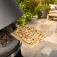 Pizzastein mit Halterung für Gartenkamin