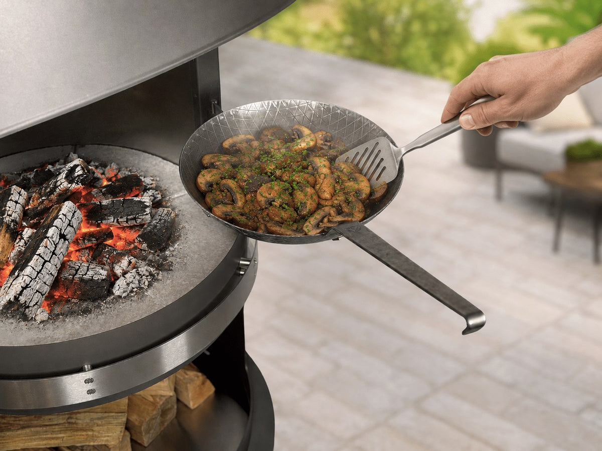 firestar Schmiedeeiserne Pfanne Ø 32 cm für Gartenkamin